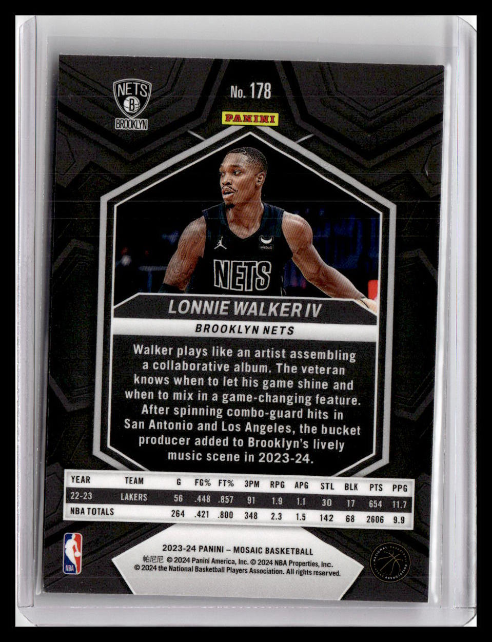 2023-24 Panini Mosaic #178 Lonnie Walker IV