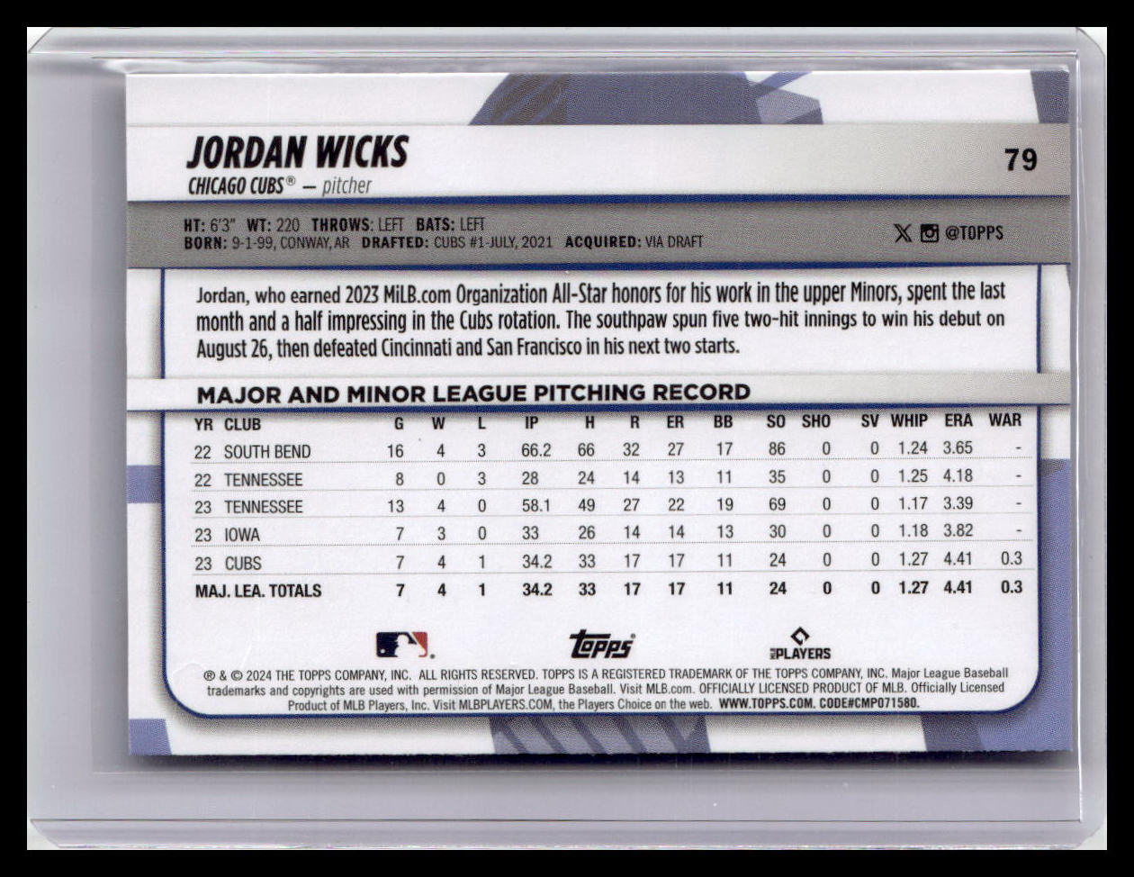 2024 Topps Big League #79 Jordan Wicks