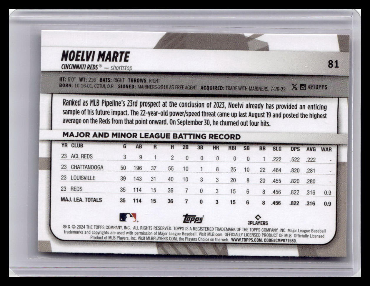 2024 Topps Big League #81 Noelvi Marte