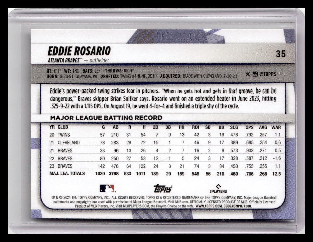 2024 Topps Big League #35 Eddie Rosario
