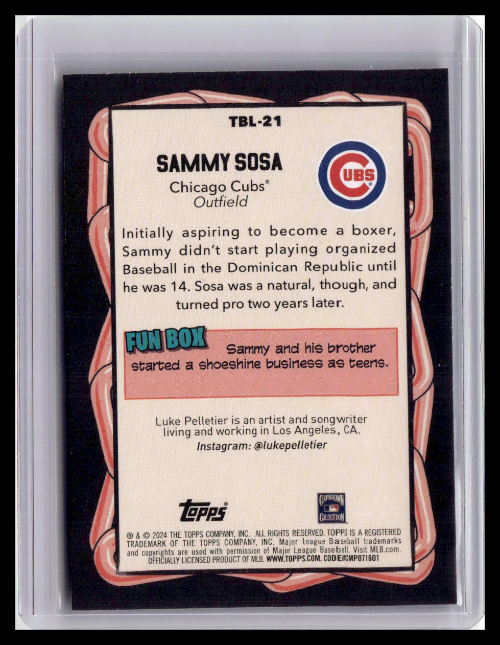 2024 Topps Big League #TBL-21 Sammy Sosa Topps Big Leaguer