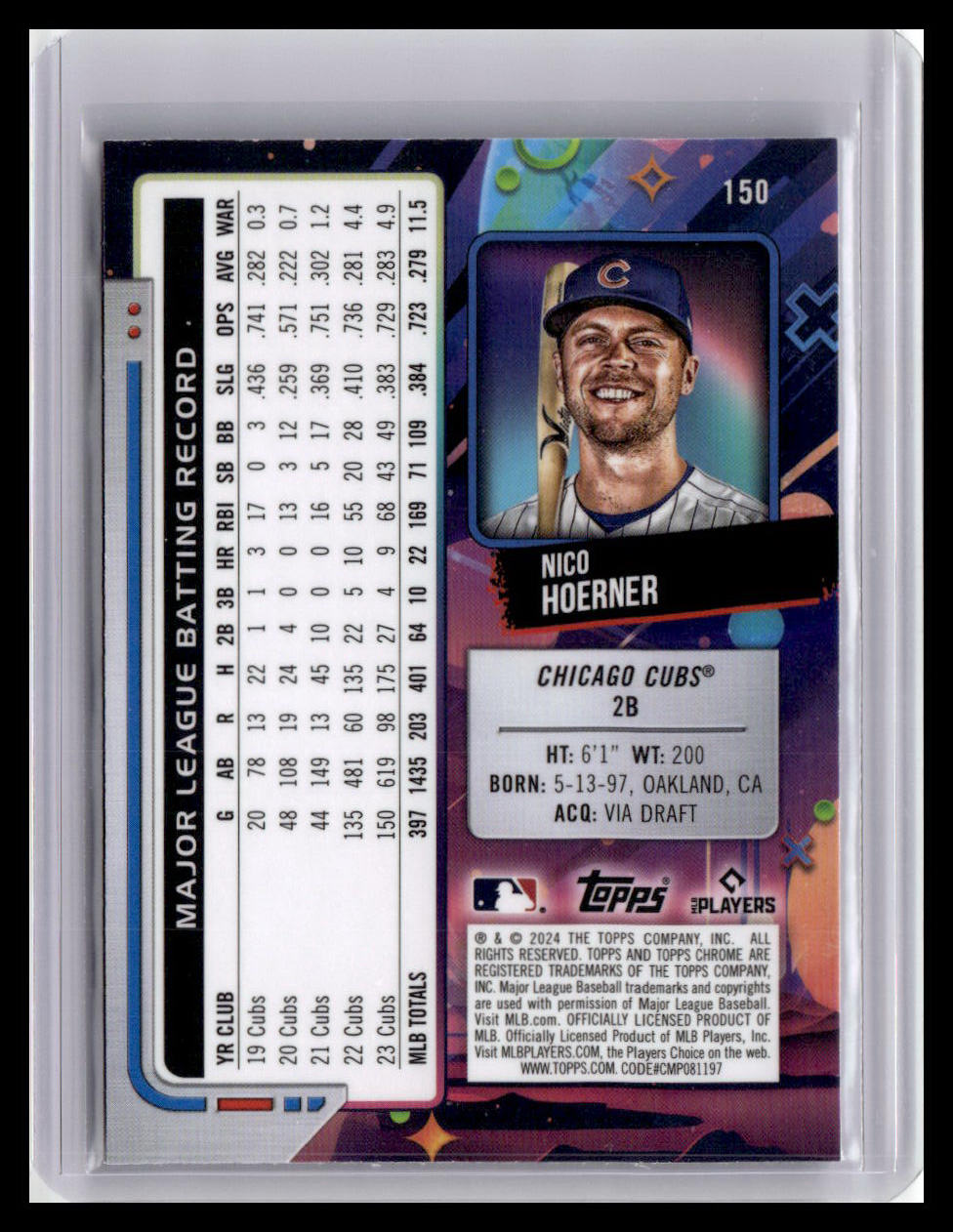 2024 Topps Chrome Cosmic #150 Nico Hoerner