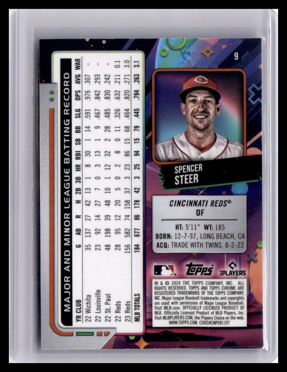 2024 Topps Chrome Cosmic #9 Spencer Steer