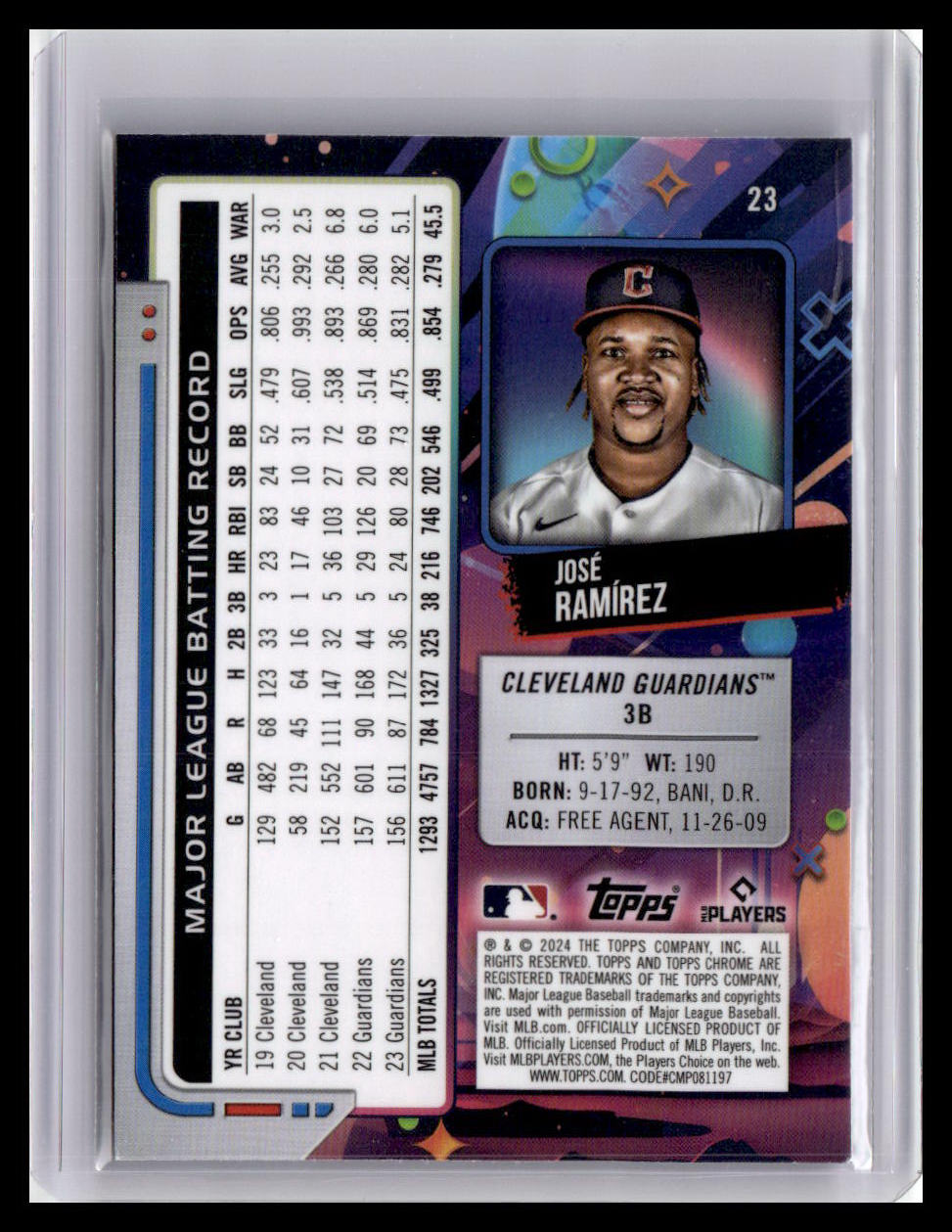 2024 Topps Chrome Cosmic #23 José Ramírez