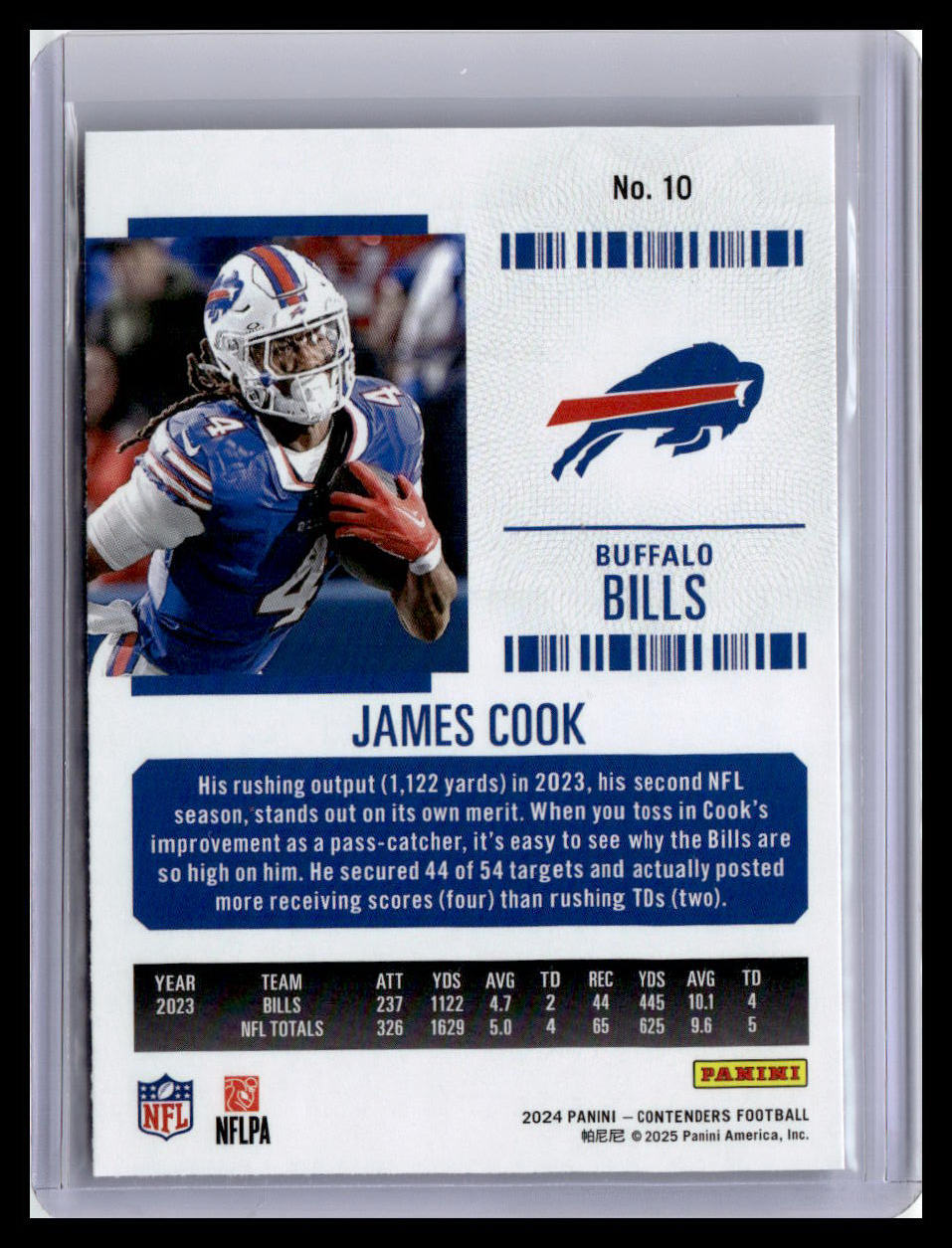 2024 Panini Contenders #10 James Cook