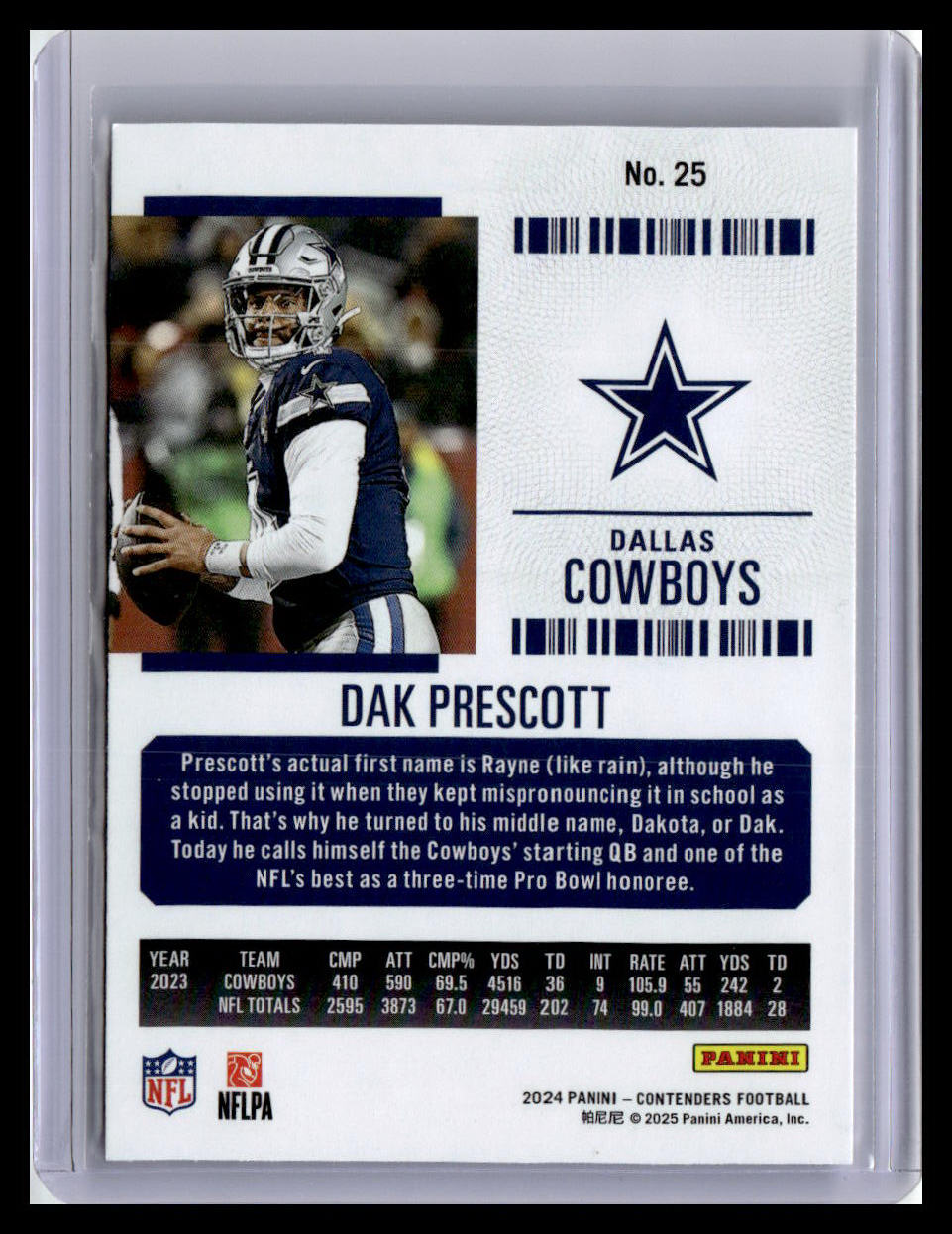 2024 Panini Contenders #25 Dak Prescott