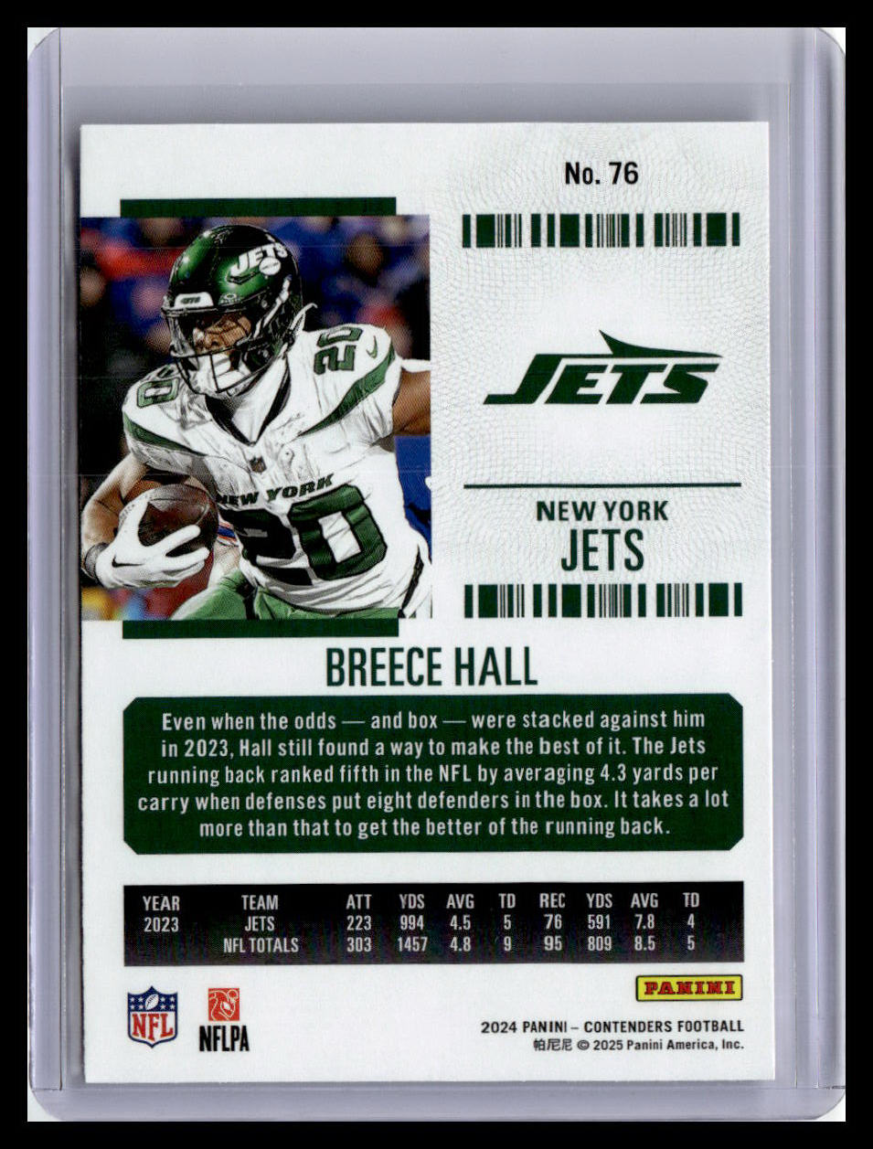 2024 Panini Contenders #76 Breece Hall