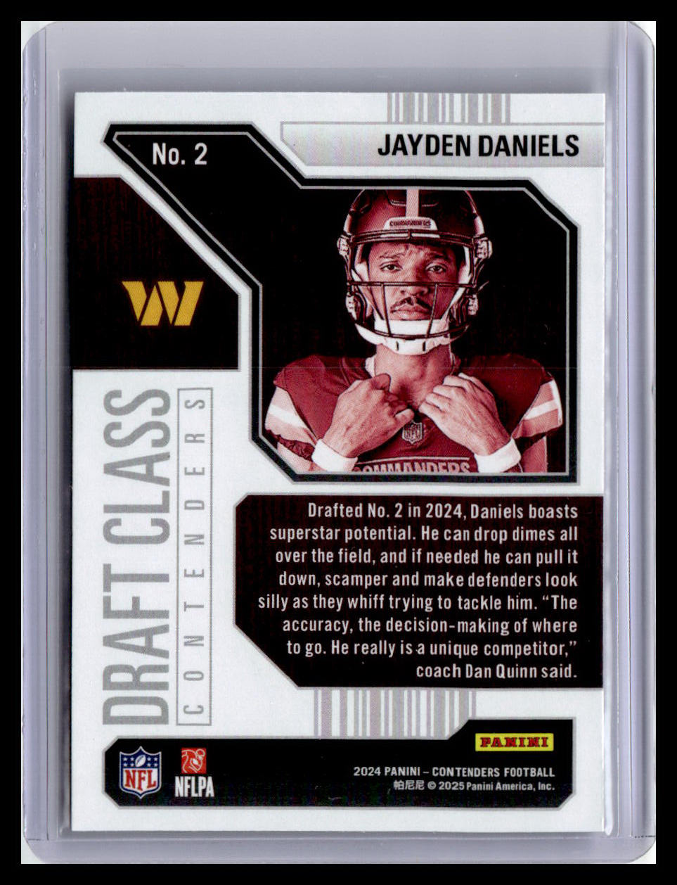 2024 Panini Contenders #2 Jayden Daniels Draft Class Contenders