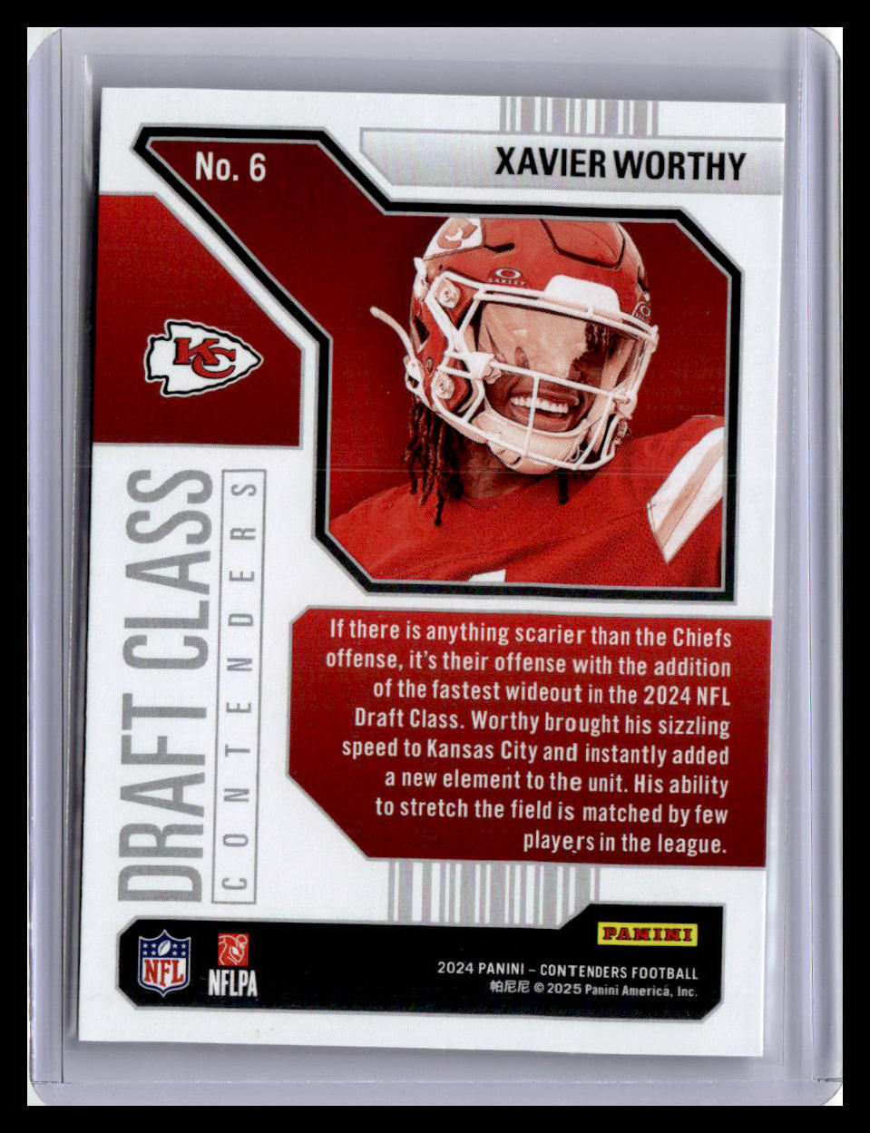 2024 Panini Contenders #6 Xavier Worthy Draft Class Contenders