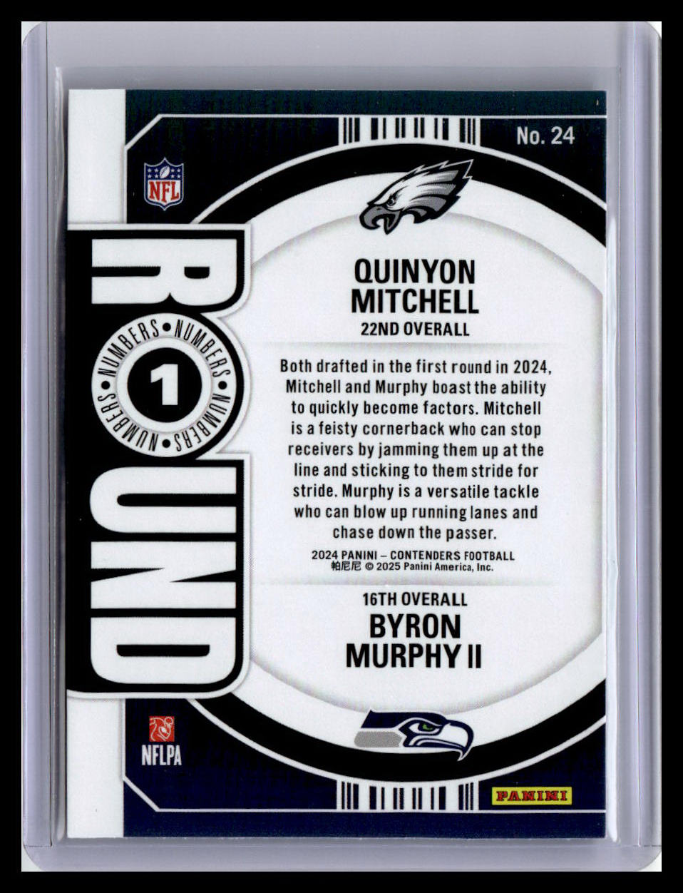 2024 Panini Contenders #24 Byron Murphy II / Quinyon Mitchell Round Numbers