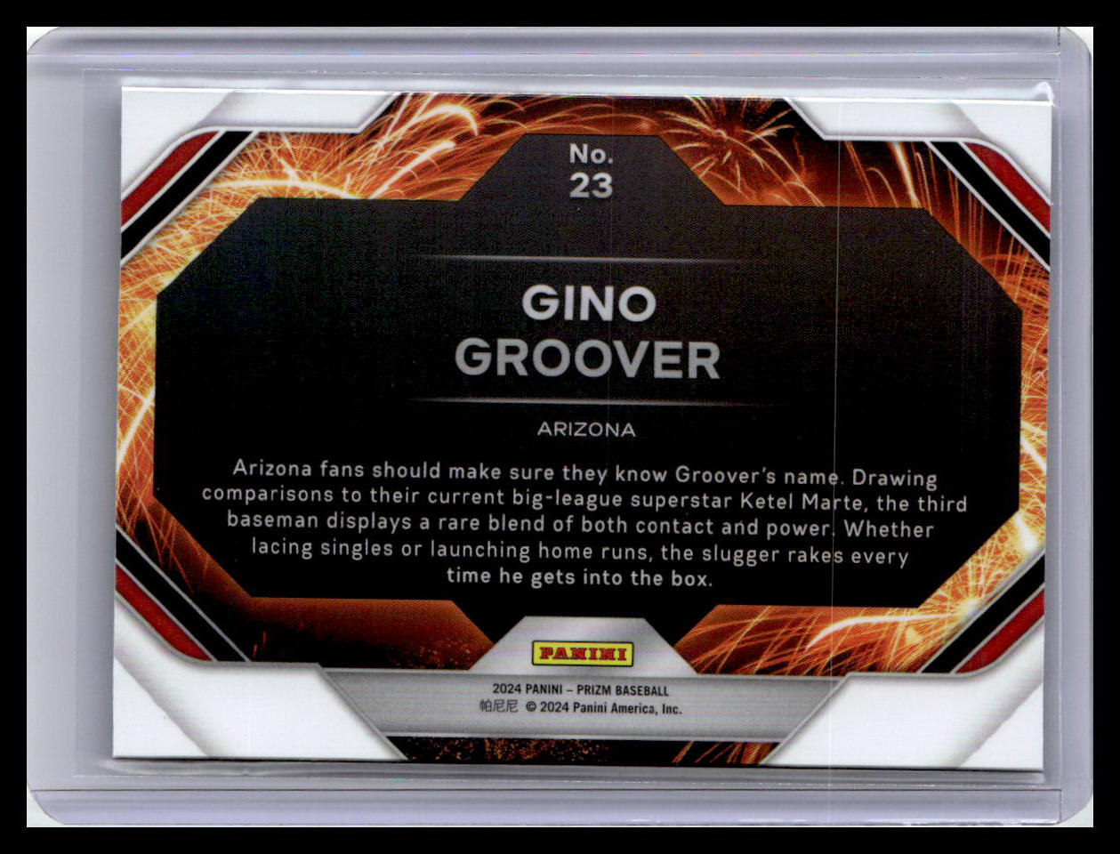 2024 Panini Prizm #23 Gino Groover Fireworks