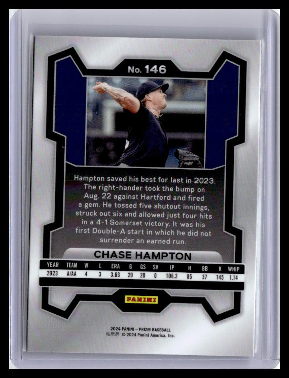 2024 Panini Prizm #146 Chase Hampton