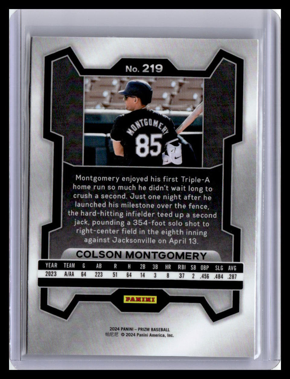 2024 Panini Prizm #219 Colson Montgomery