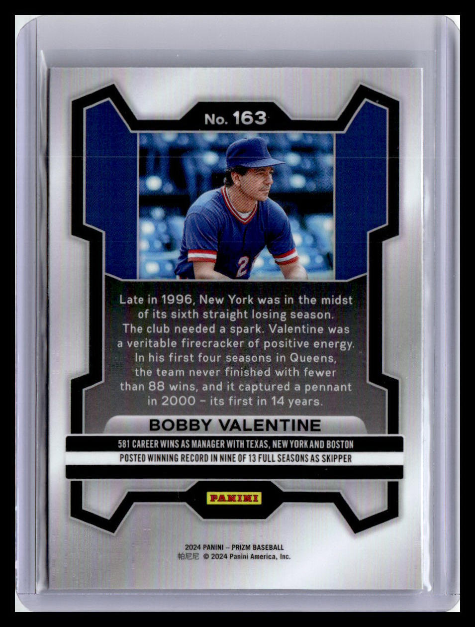 2024 Panini Prizm #163 Bobby Valentine