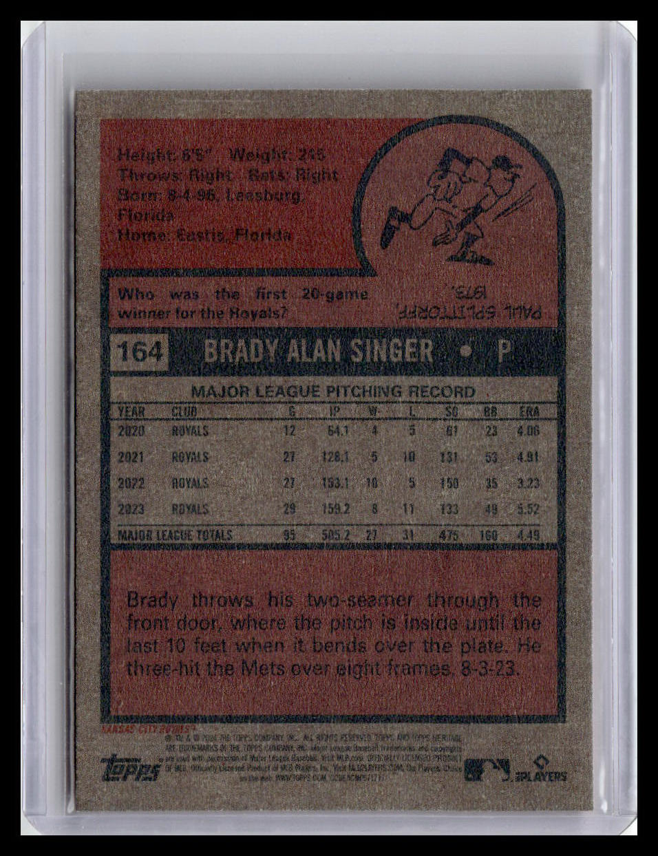 2024 Topps Heritage #164 Brady Singer