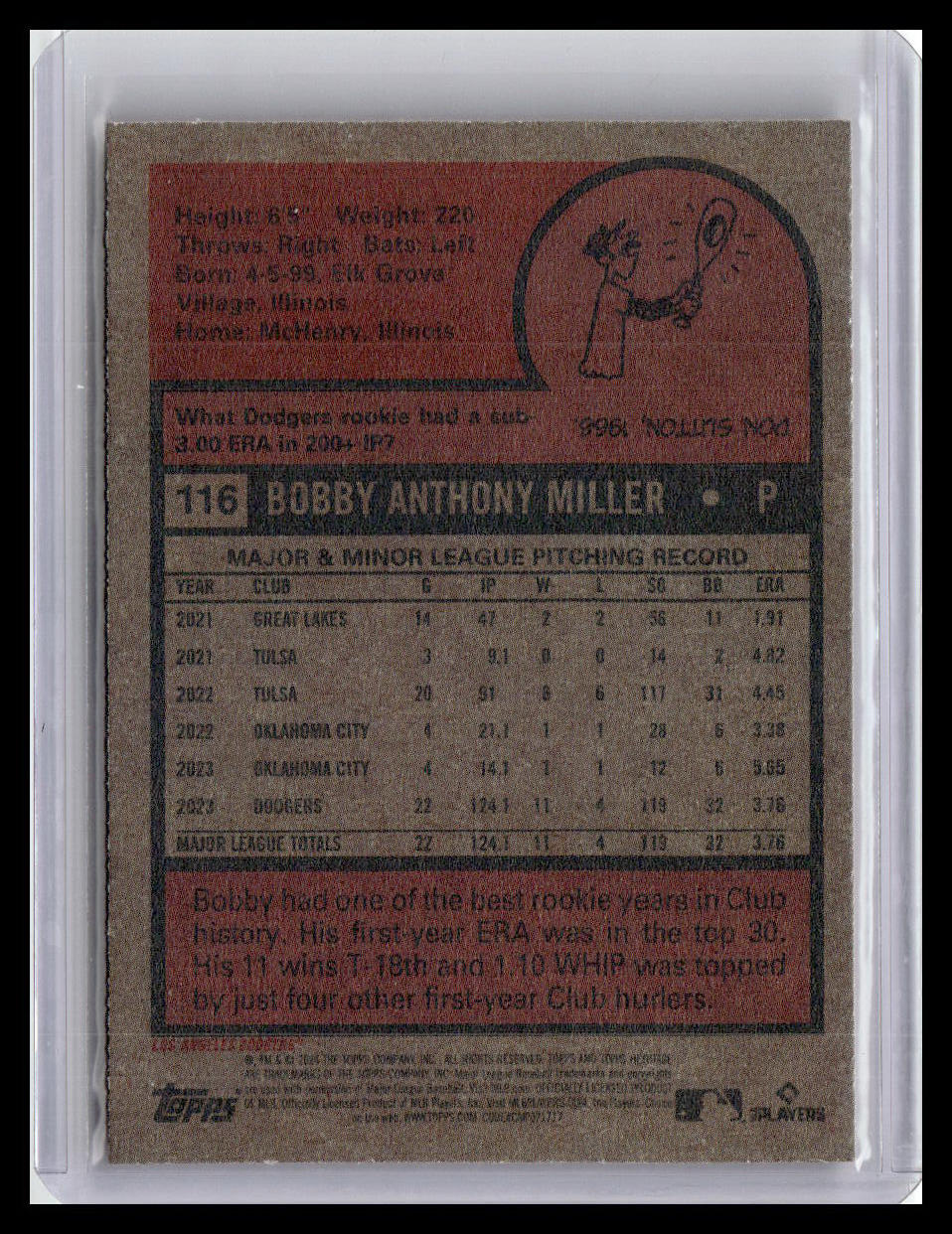 2024 Topps Heritage #116 Bobby Miller