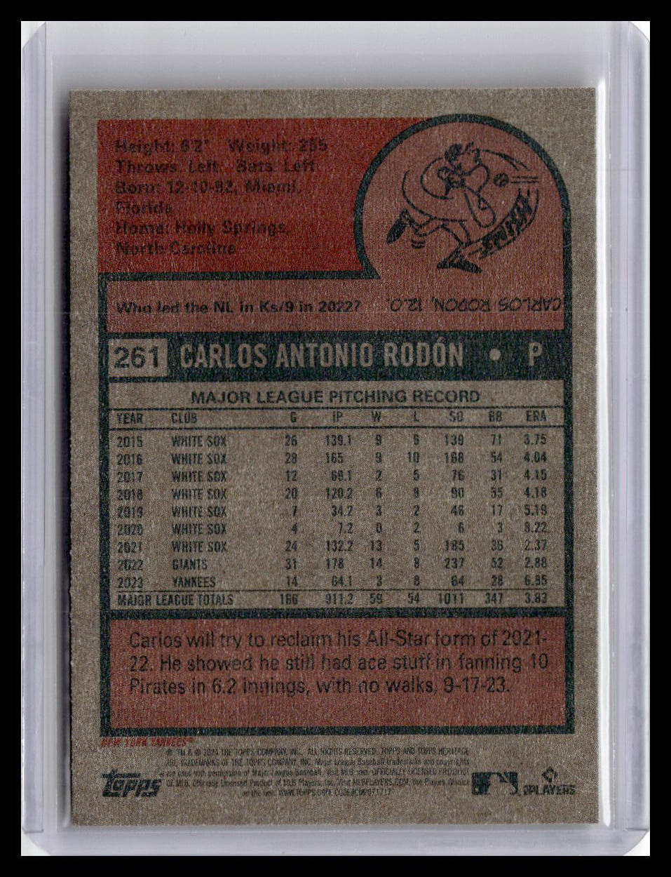 2024 Topps Heritage #261 Carlos Rodón