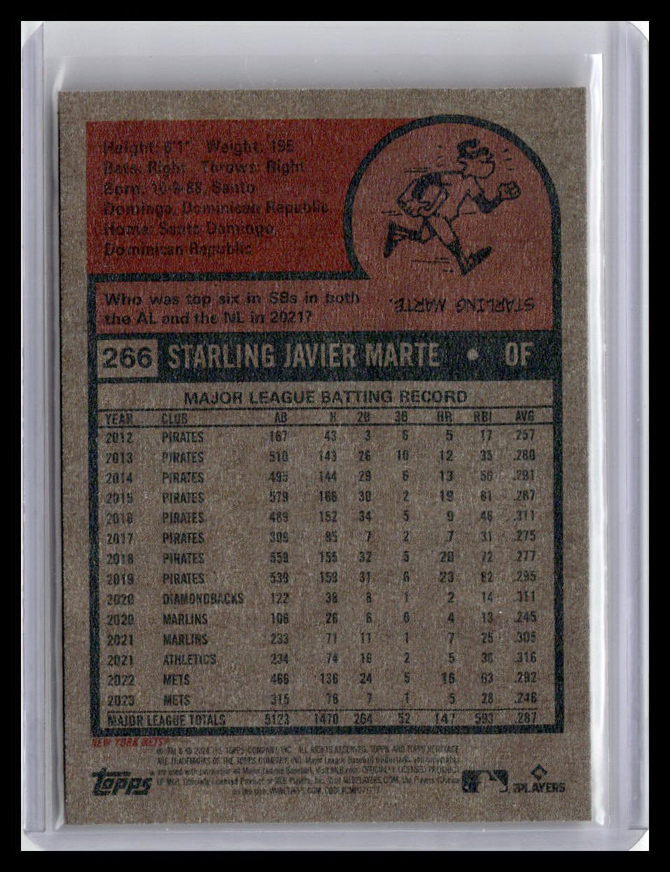 2024 Topps Heritage #266 Starling Marte