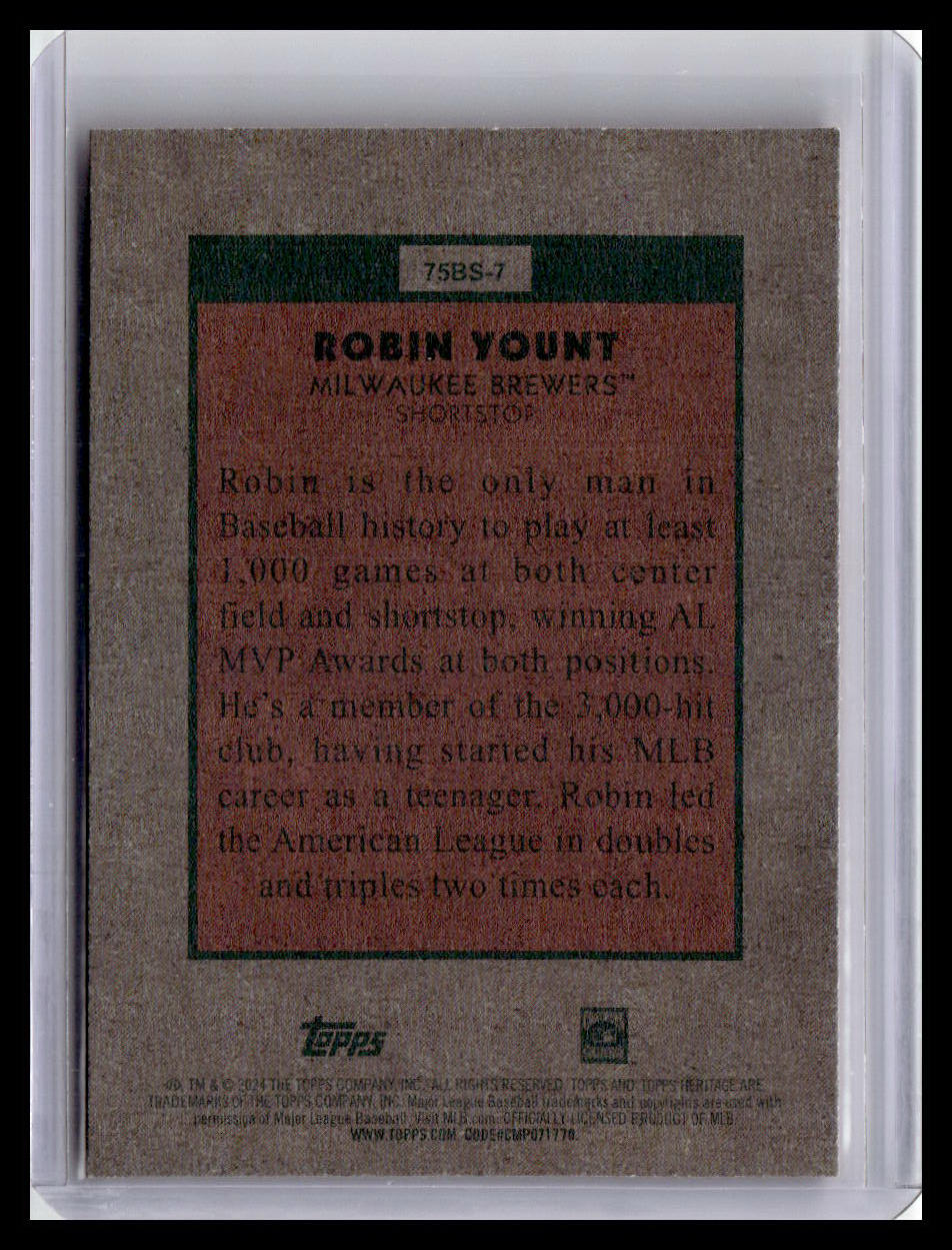 2024 Topps Heritage #75BS-7 Robin Yount 1975 Baseball Sensations