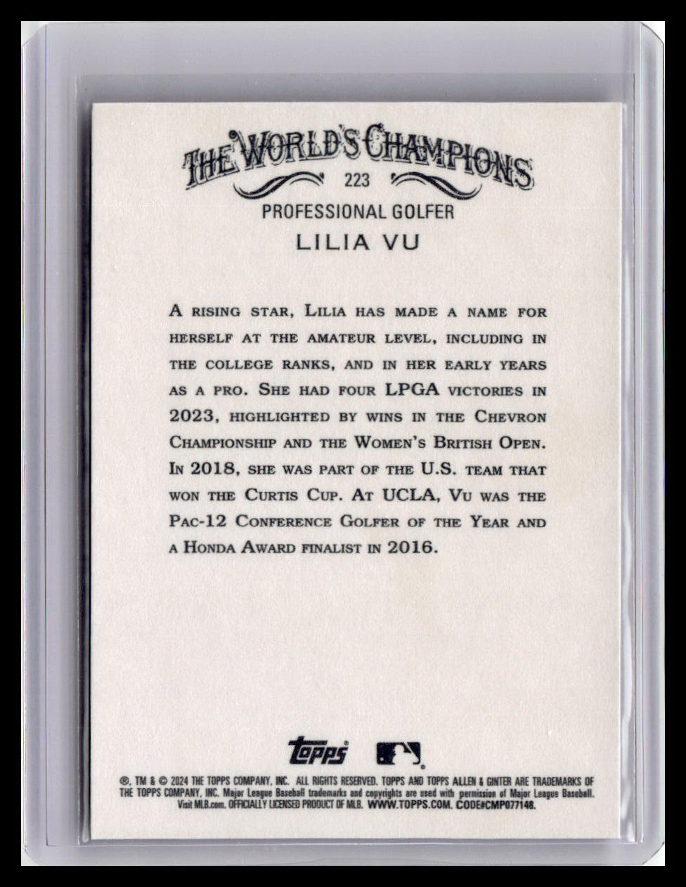 2024 Topps Allen & Ginter #223 Lilia Vu