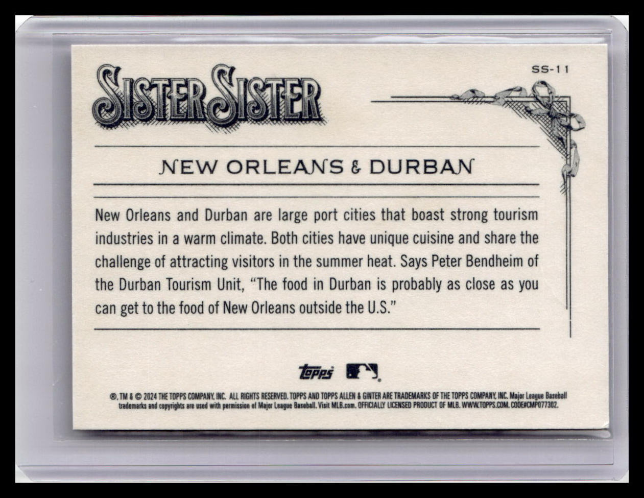 2024 Topps Allen & Ginter #SS-11 New Orleans / Durban Sister Sister