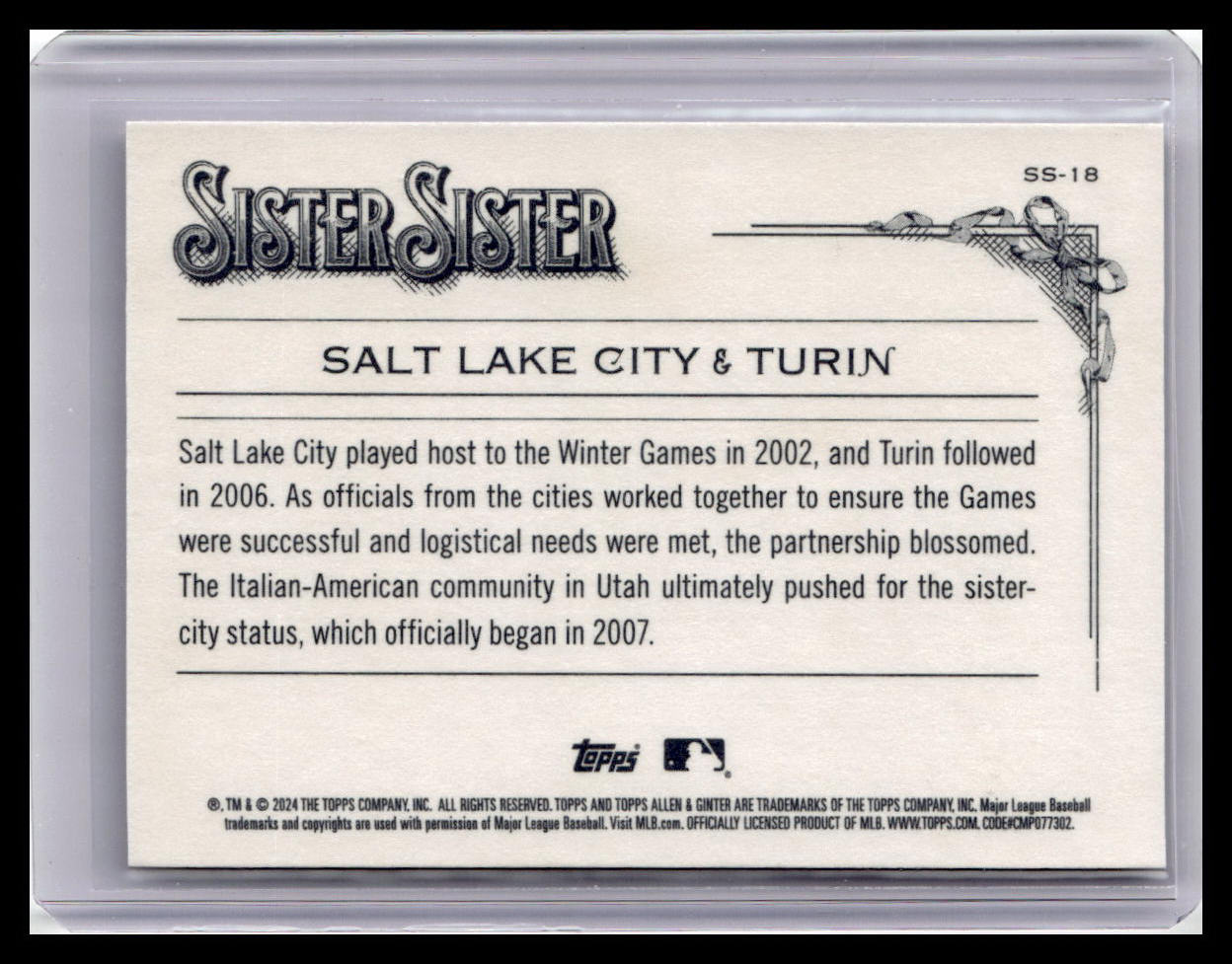 2024 Topps Allen & Ginter #SS-18 Salt Lake City / Turin Sister Sister
