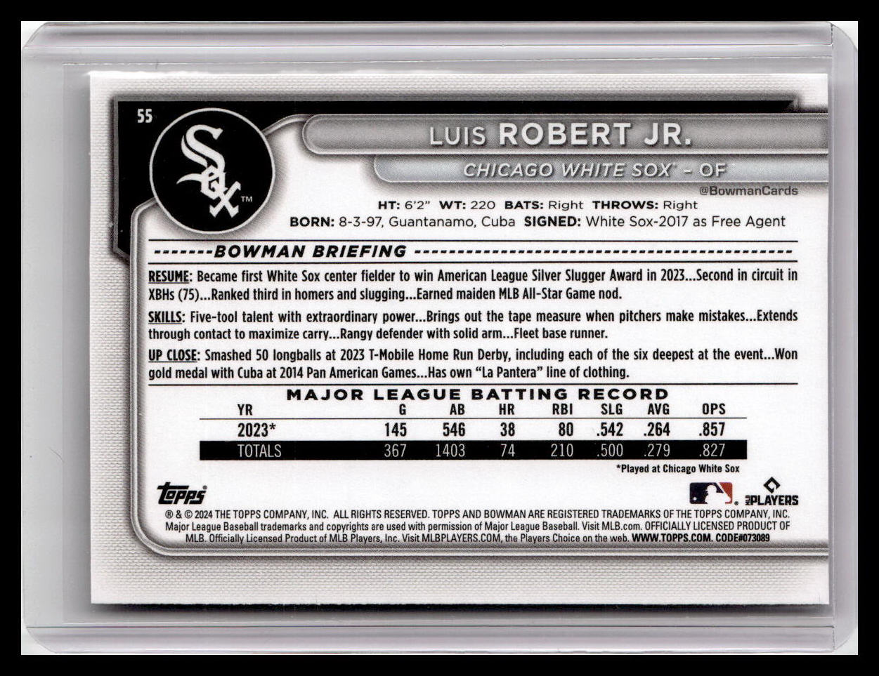 2024 Bowman #55 Luis Robert Jr.
