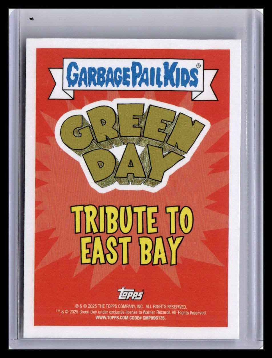 2024 Topps GPK: Battle of the Bands Green Day #EB-3 Telegraph Street East Bay