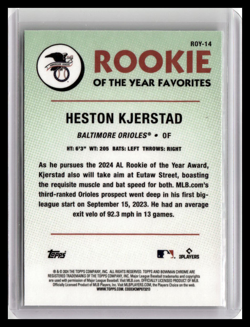 2024 Bowman #ROY-14 Heston Kjerstad Rookie of the Year Favorites