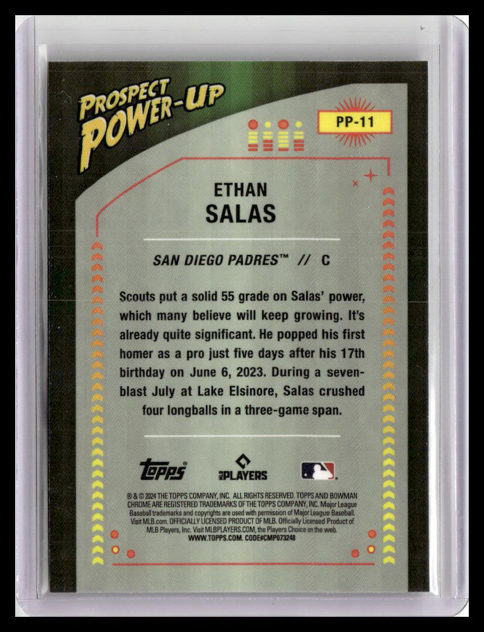 2024 Bowman #PP-11 Ethan Salas Prospect Power-Up