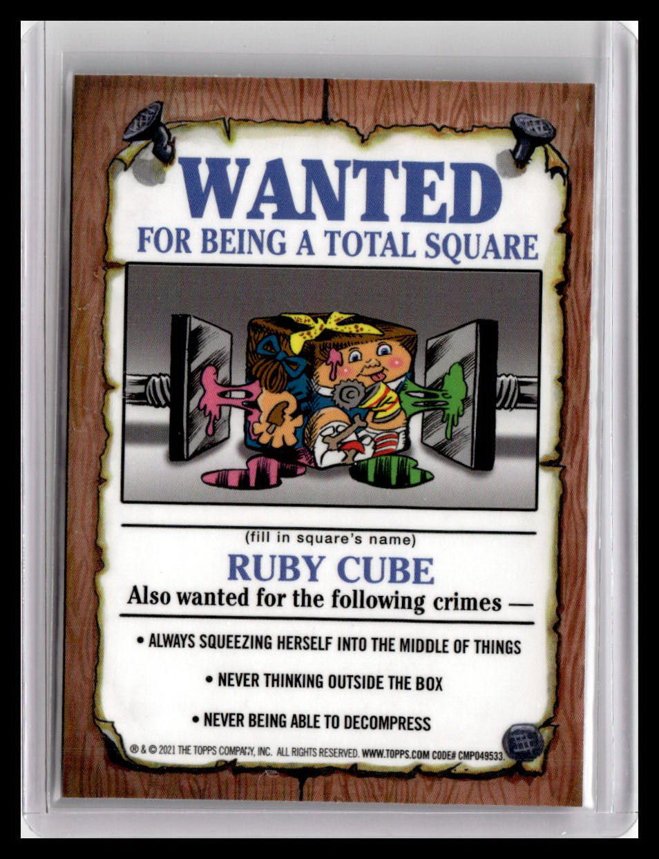 2021 Topps Chrome Garbage Pail Kids Original Series 4 #AN6b Kai Ju