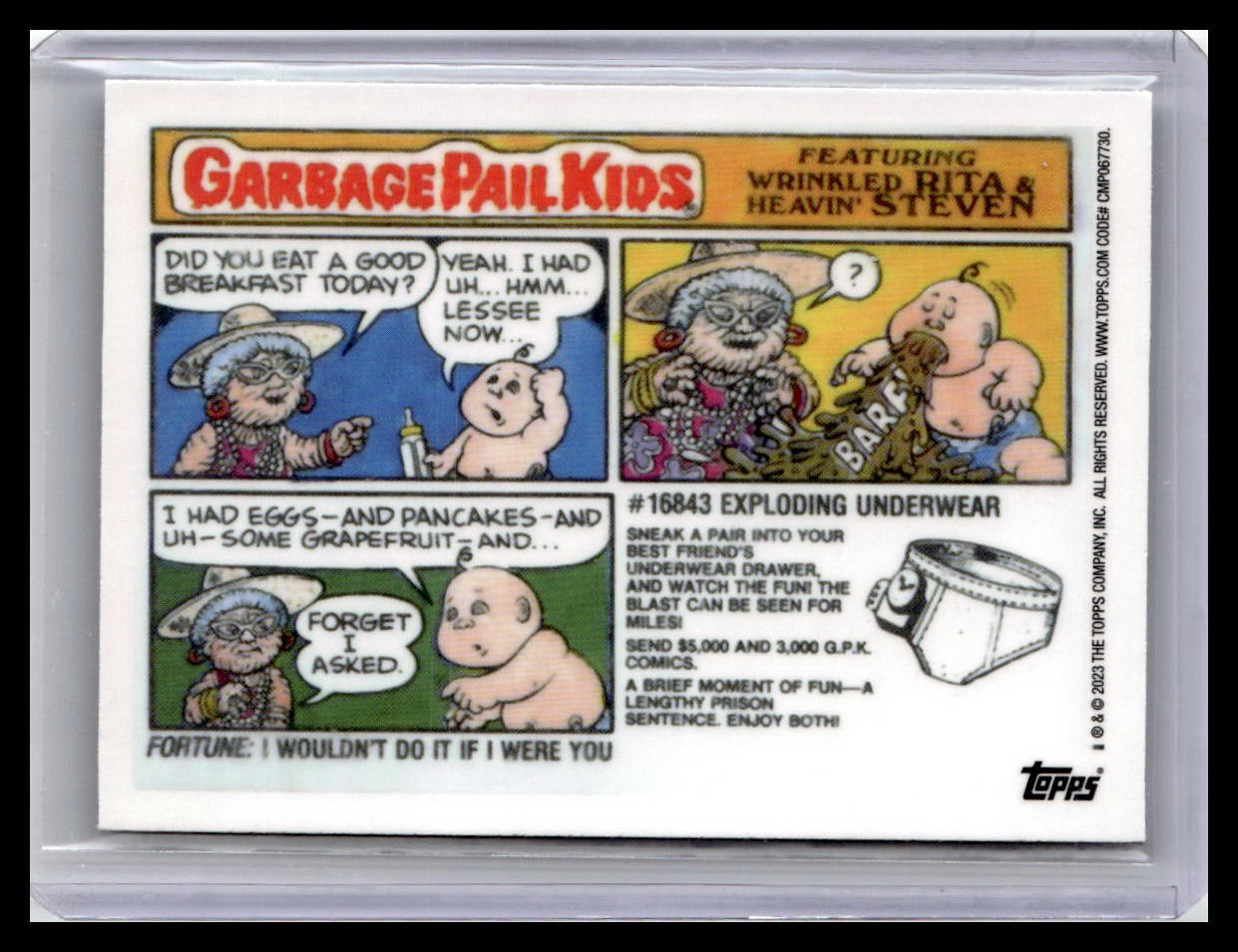 2023 Topps Chrome Garbage Pail Kids Original Series 6 #218a Tom Thumb