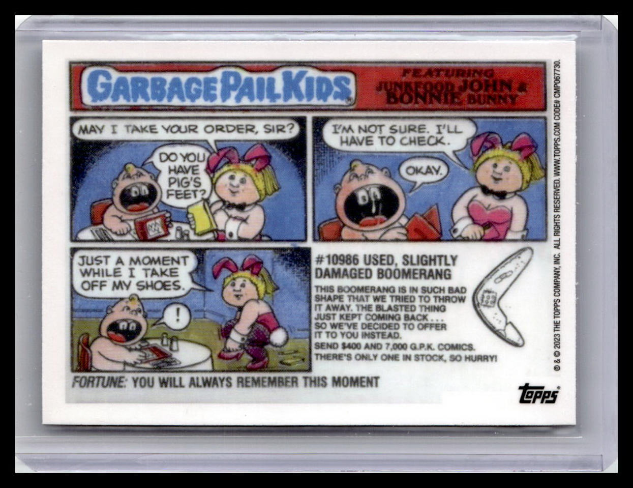 2023 Topps Chrome Garbage Pail Kids Original Series 6 #213a Otto Whack