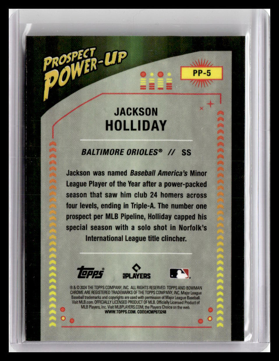 2024 Bowman #PP-5 Jackson Holliday Prospect Power-Up