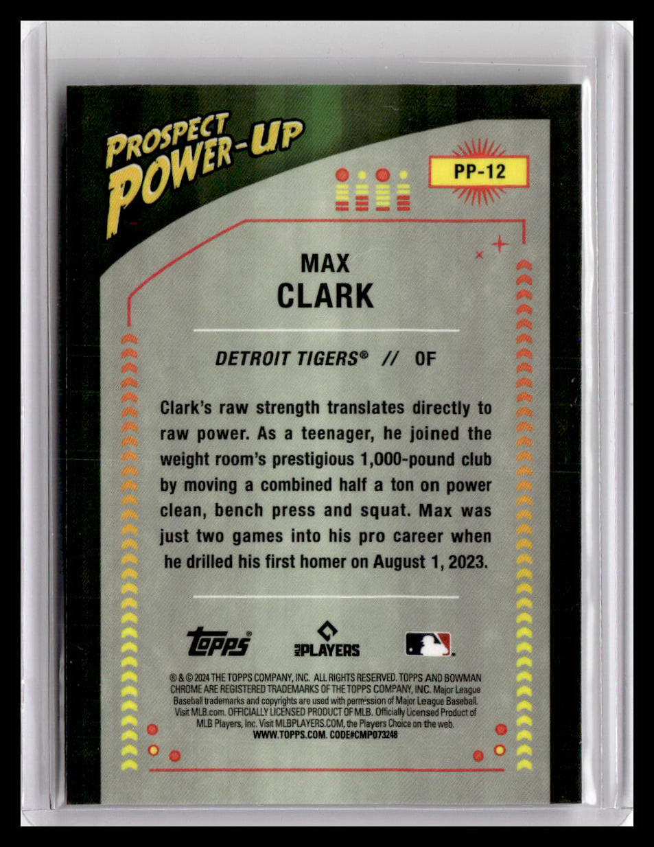 2024 Bowman #PP-12 Max Clark Prospect Power-Up