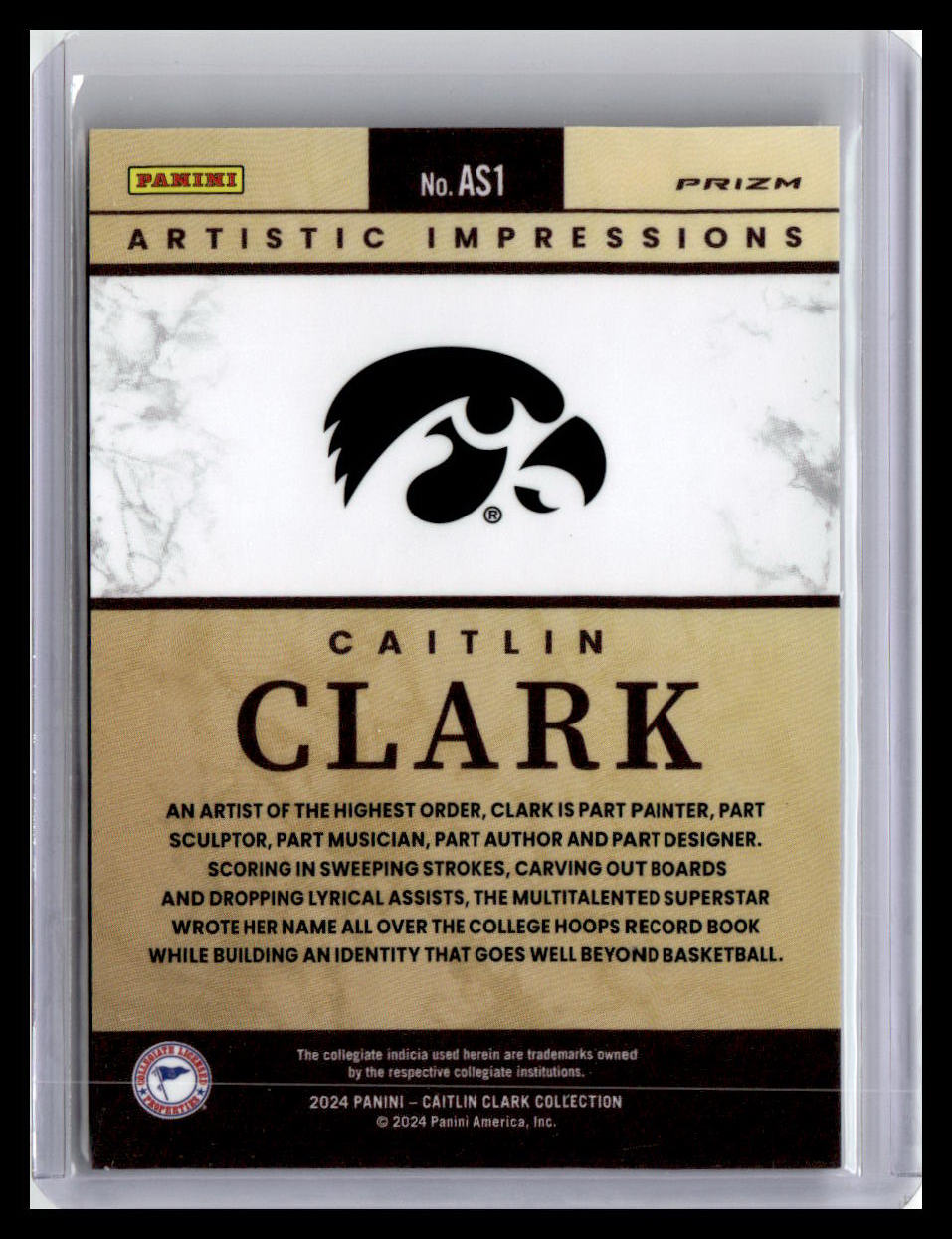 2024 Panini Select Caitlin Clark Collection - Caitlin Clark Artistic Selections #AS1