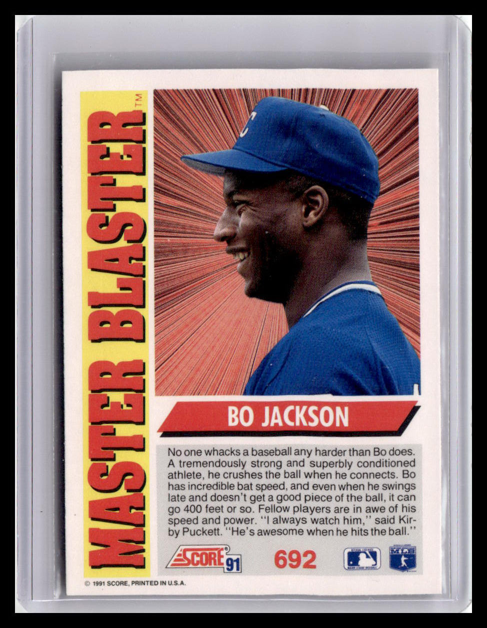 1991 Score Bo Jackson Rifleman #692