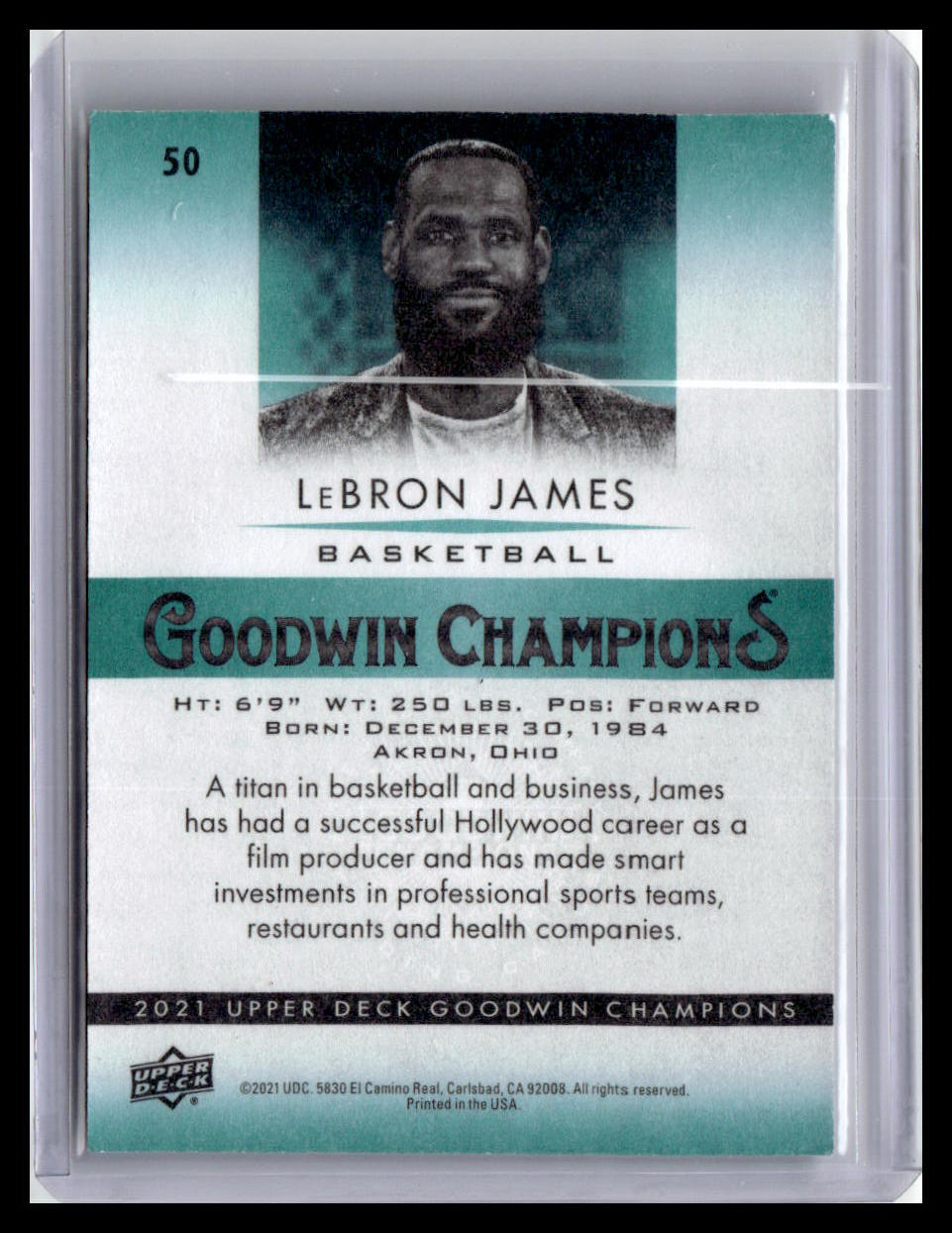 2021 Goodwin Champions LeBron James #50