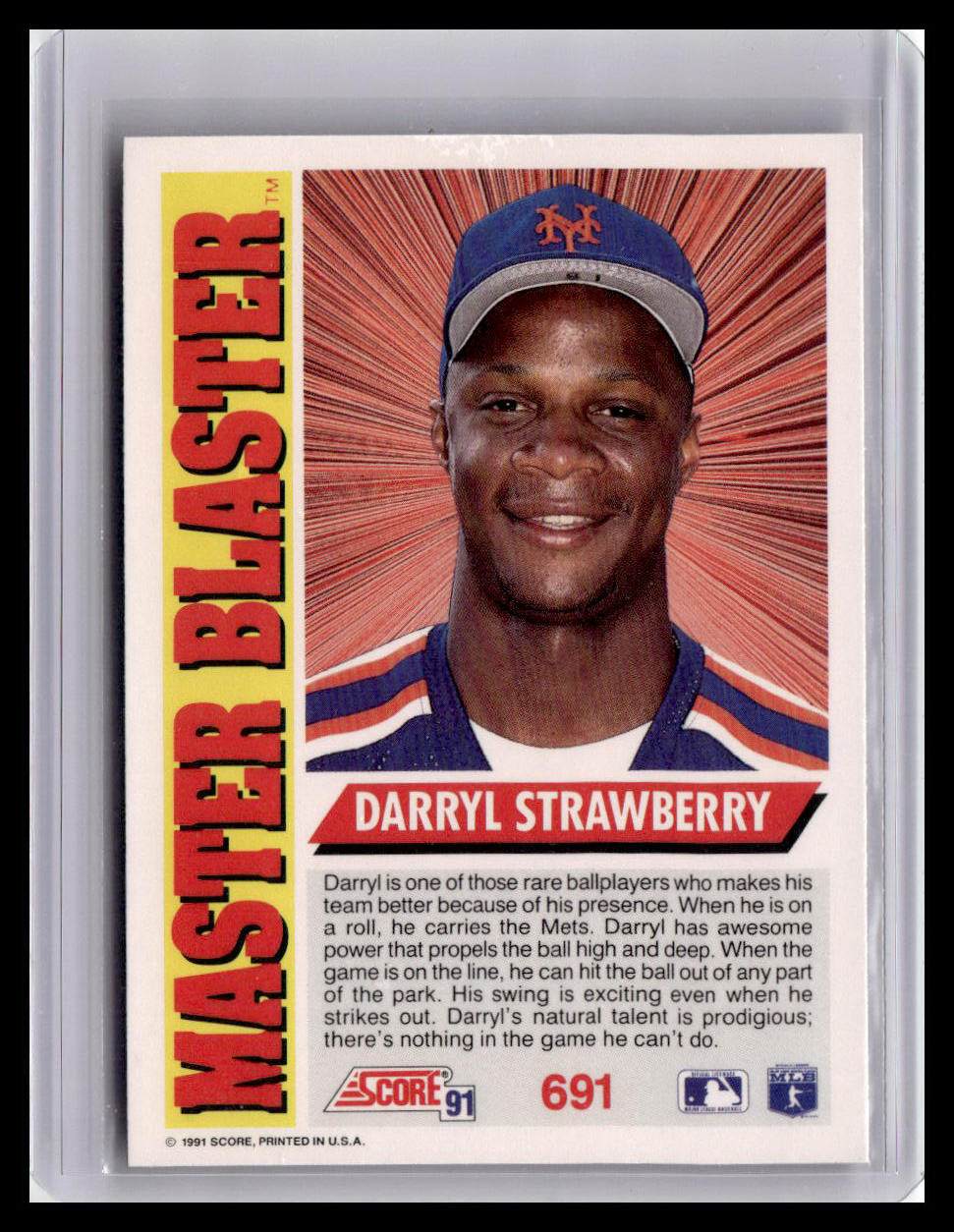 1991 Score Darryl Strawberry Master Blaster #691