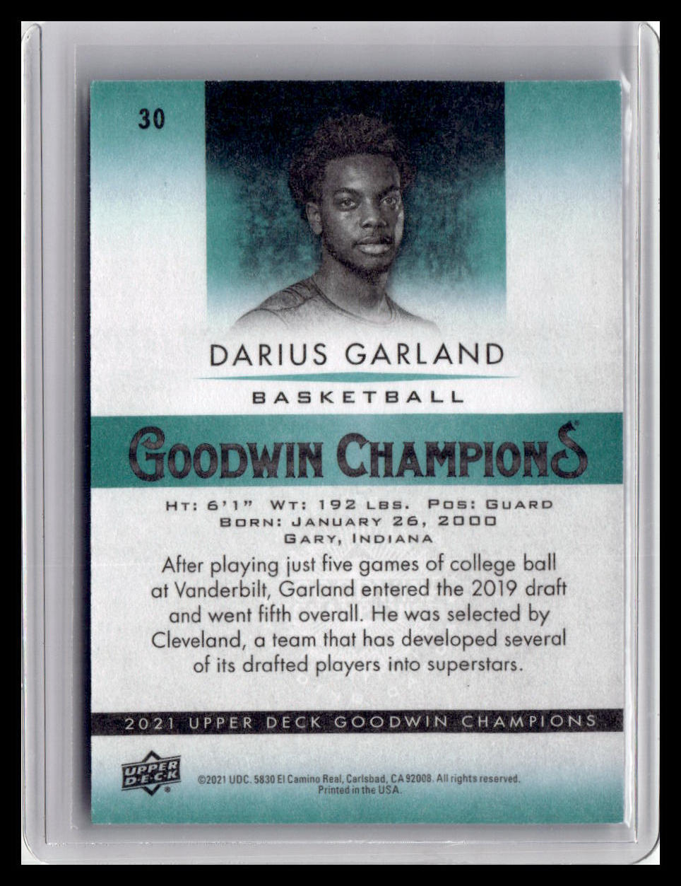 2021 Goodwin Champions Darius Garland #30