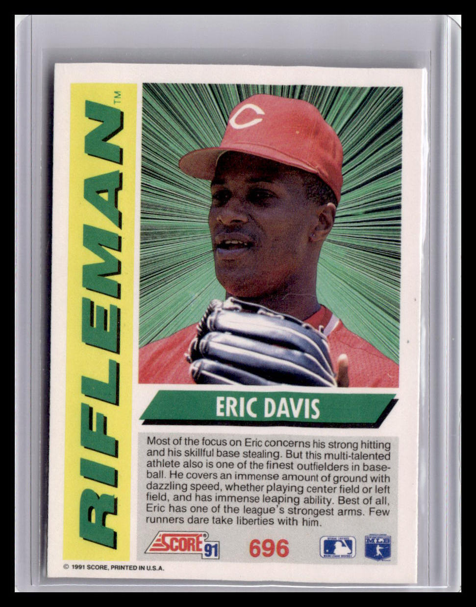 1991 ScoreEric Davis Rifleman #696