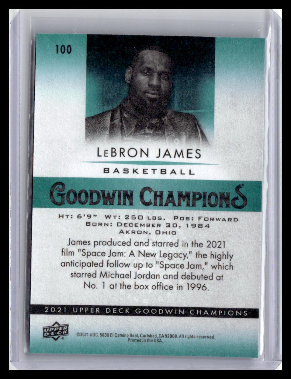 2021 Goodwin Champions LeBron James #100