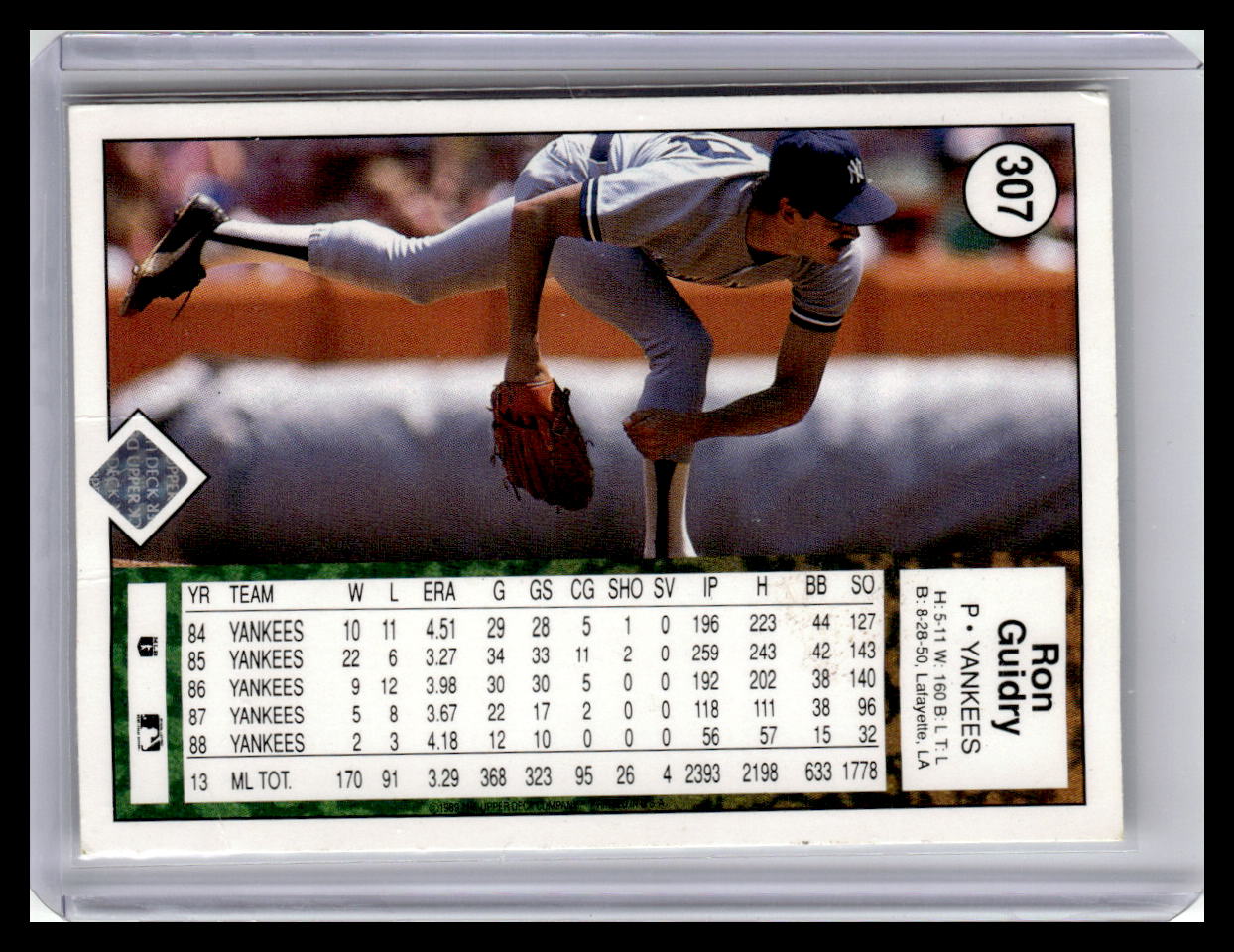 1989 Upper Deck Ron Guidry #307