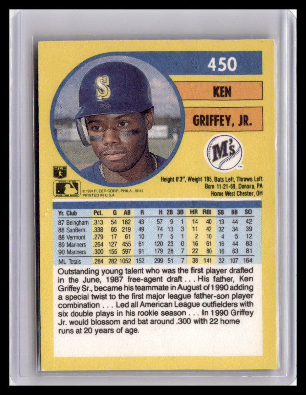 1991 Fleer Ken Griffey Jr. #450