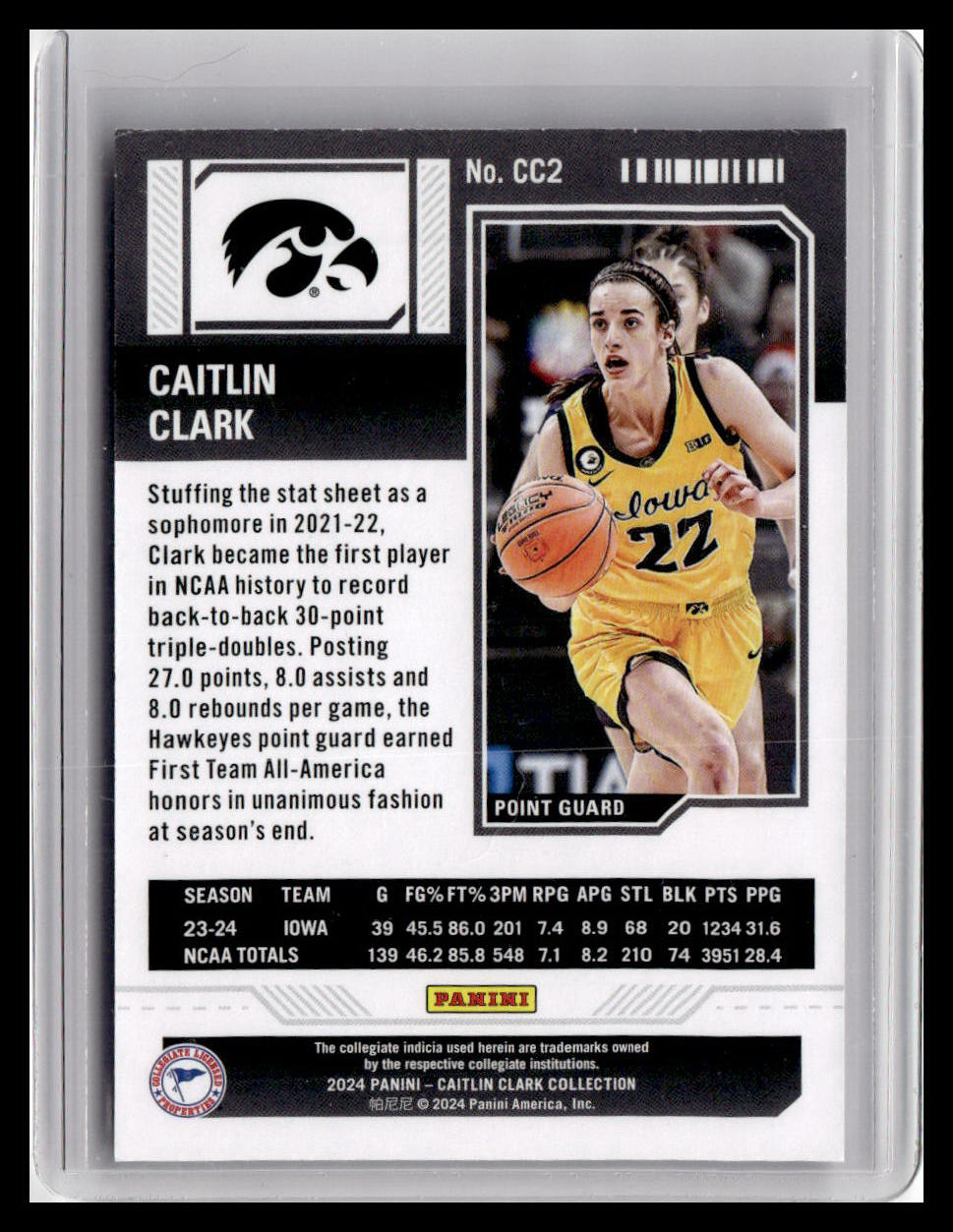 2024 Panini Contenders Caitlin Clark Collection - Caitlin Clark Season Ticket #CC2