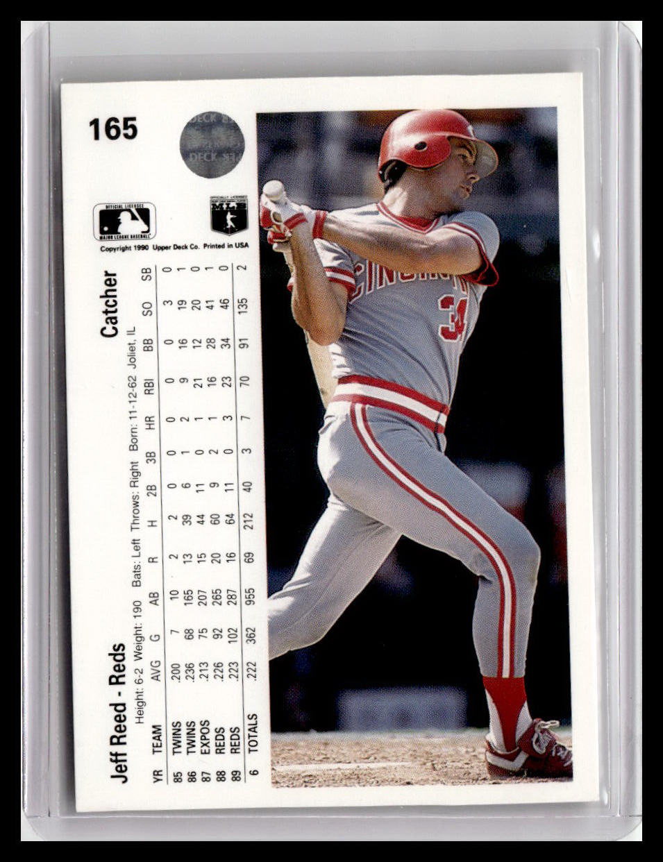 1990 Upper Deck Jeff Reed #165