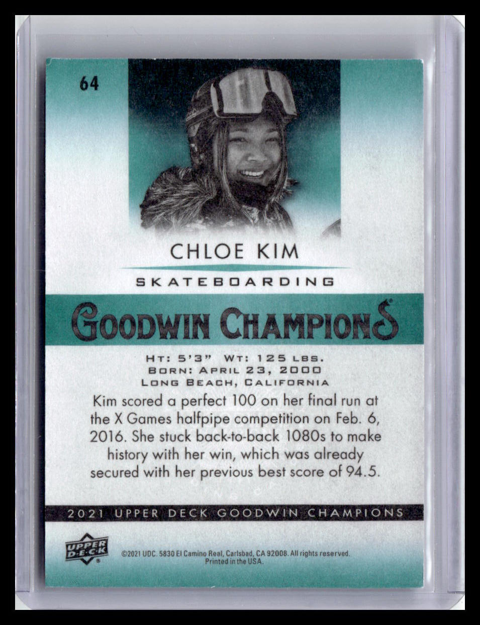 2021 Goodwin Champions Chloe Kim #64