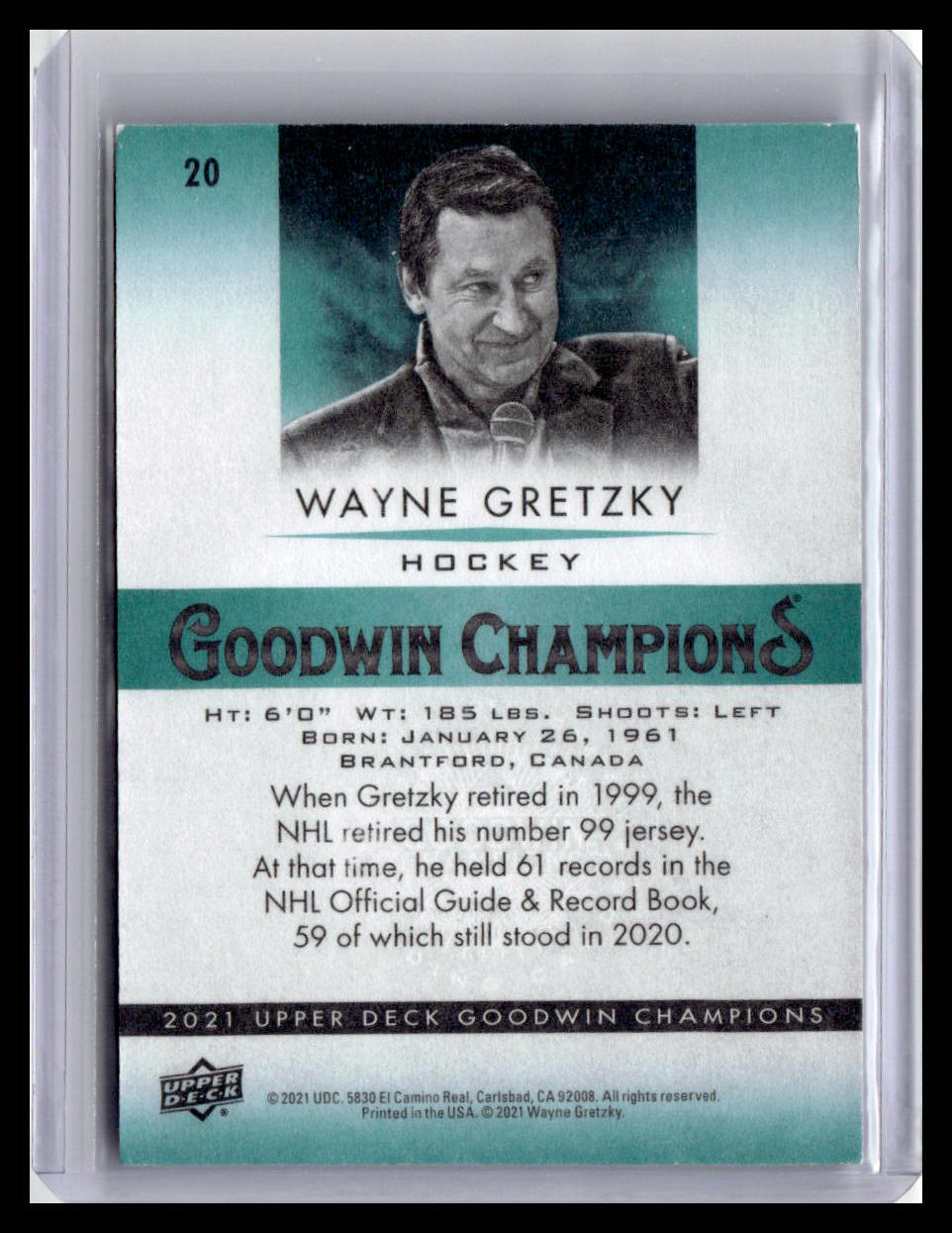 2021 Goodwin Champions Wayne Gretzky #20