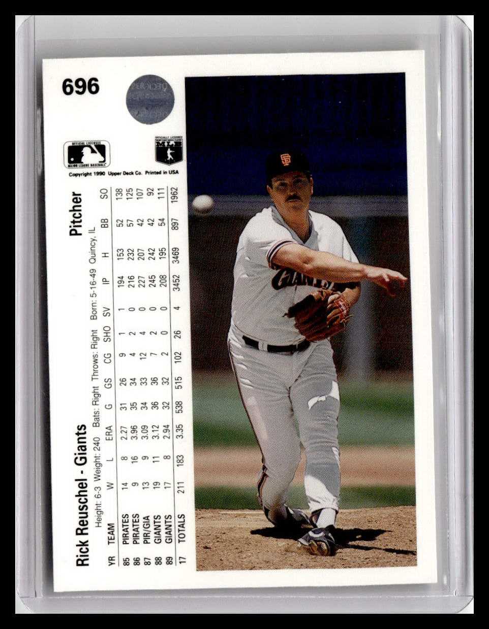 1990 Upper Deck Rick Reuschel #696