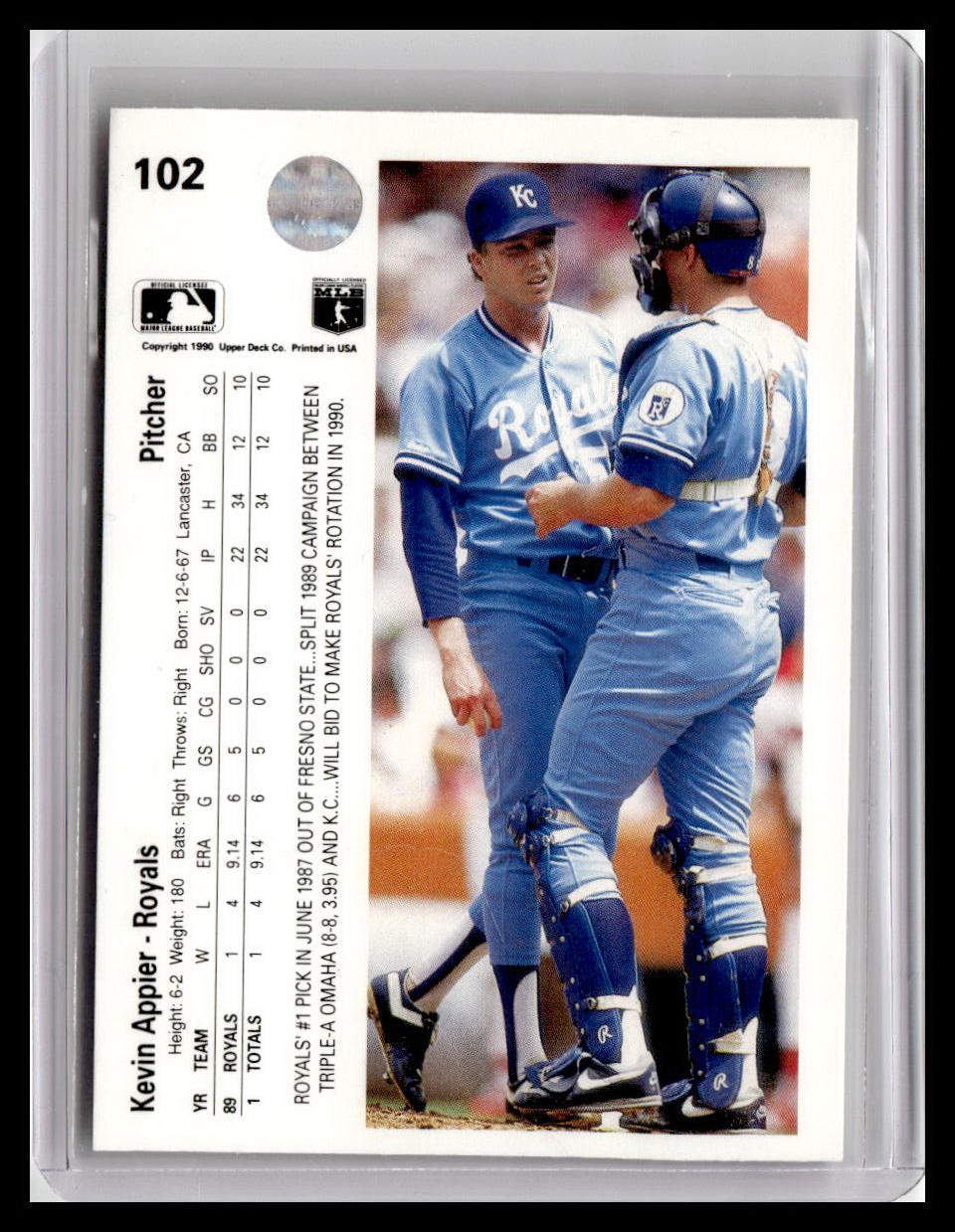 1990 Upper Deck Kevin Appier #102